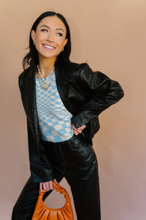 Fair Game Checkered Top